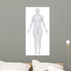 White Female Figure Anatomical Wall Decal