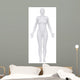 White Female Figure Anatomical Wall Decal