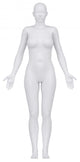 White Female Figure Anatomical Wall Decal
