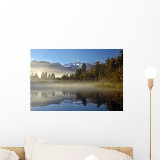 Lake Matheson and Mount Wall Decal