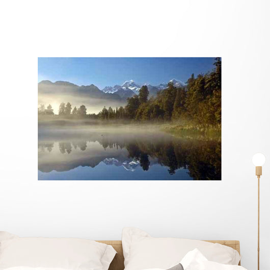 Lake Matheson and Mount Wall Decal
