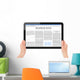 Reading News Tablet PC Wall Decal