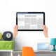 Reading News Tablet PC Wall Decal