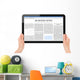 Reading News Tablet PC Wall Decal