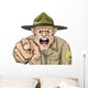 Cartoon Angry Army Drill Wall Decal