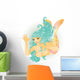 Beautiful Mermaid Vector Illustration Wall Decal