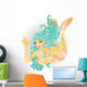 Beautiful Mermaid Vector Illustration Wall Decal