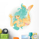 Beautiful Mermaid Vector Illustration Wall Decal