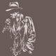 Man Hat Graffiti Style Wall Decal