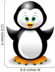 Happy Cute Penguin Wall Decal