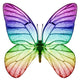 Butterfly Rainbow Colors Wall Decal
