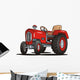 Red Tractor Wall Decal