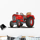 Red Tractor Wall Decal