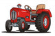 Red Tractor Wall Decal