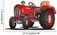 Red Tractor Wall Decal