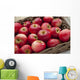 Loose Red Apples Wicker Wall Decal