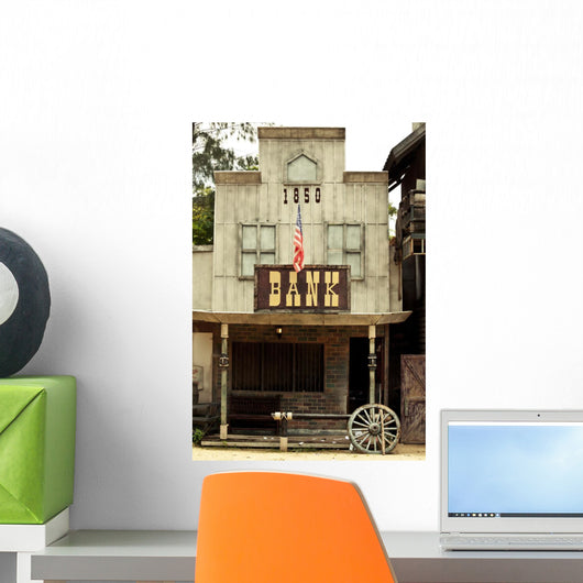 Bank Wild West Style Wall Decal