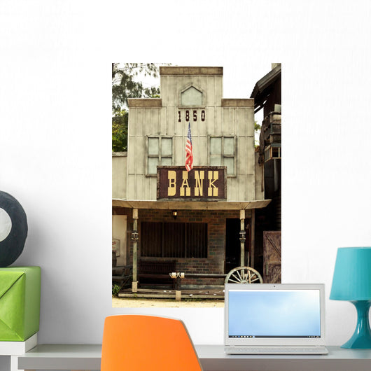 Bank Wild West Style Wall Decal