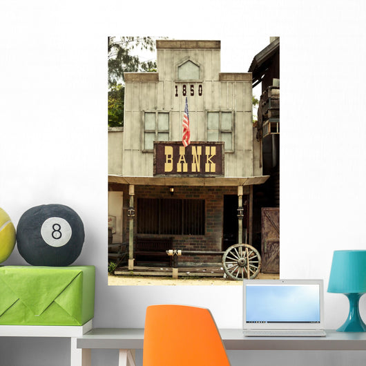 Bank Wild West Style Wall Decal