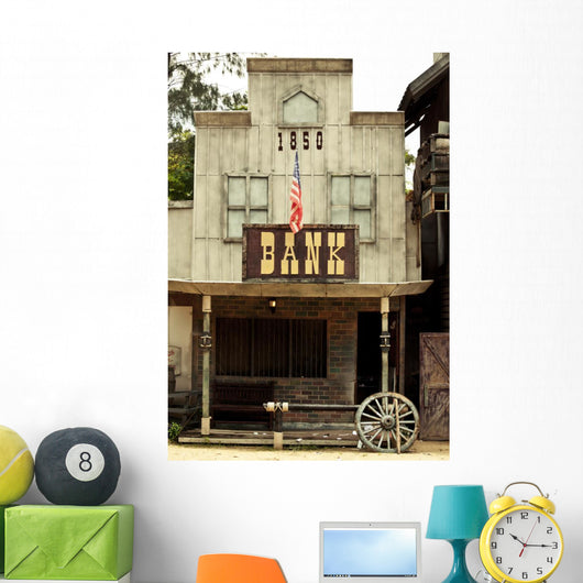 Bank Wild West Style Wall Decal