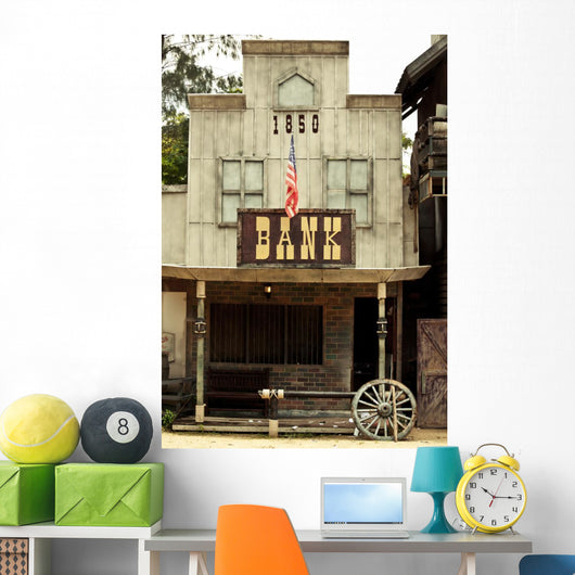 Bank Wild West Style Wall Decal