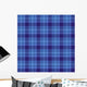 Blue Colored Tartan Seamless Wall Decal
