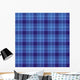 Blue Colored Tartan Seamless Wall Decal