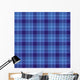Blue Colored Tartan Seamless Wall Decal