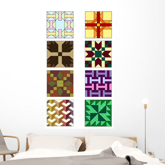 Traditional Quilting Patterns Wall Decal -  – Wallmonkeys