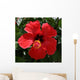 Red Hibiscus Wall Decal