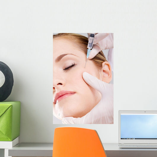 Woman Receiving Face Botox Wall Decal