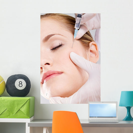 Woman Receiving Face Botox Wall Decal