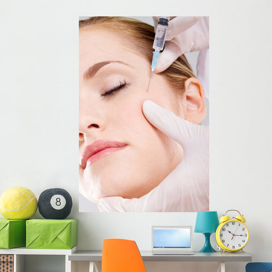 Woman Receiving Face Botox Wall Decal