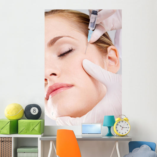 Woman Receiving Face Botox Wall Decal