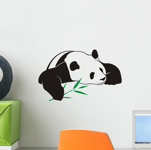 Panda with Bamboo Wall Decal