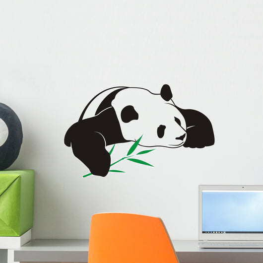 Panda with Bamboo Wall Decal