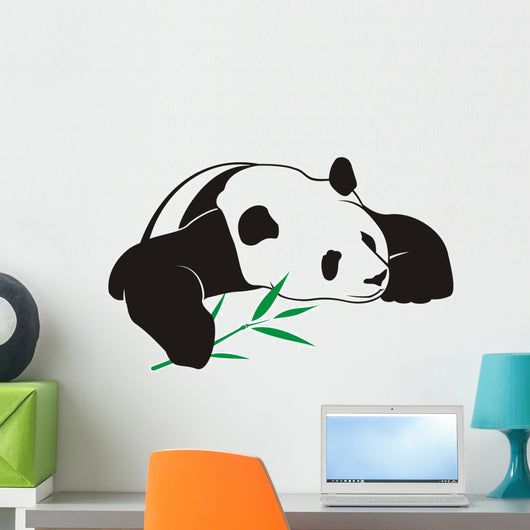 Panda with Bamboo Wall Decal