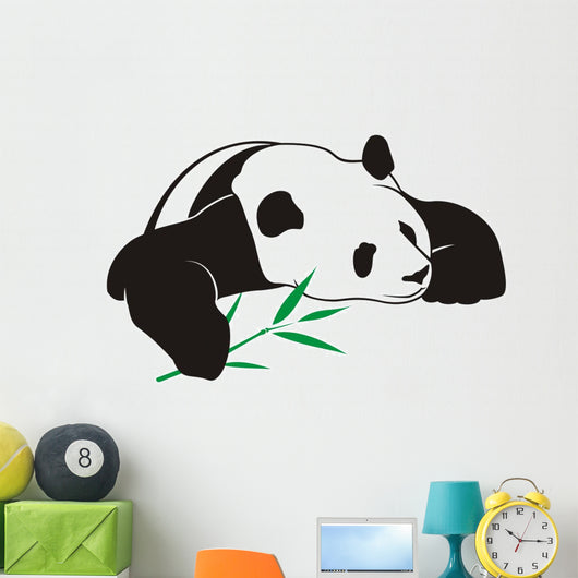 Panda with Bamboo Wall Decal