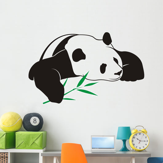 Panda with Bamboo Wall Decal