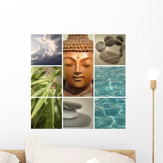 Zen Buddha Collage Wall Decal