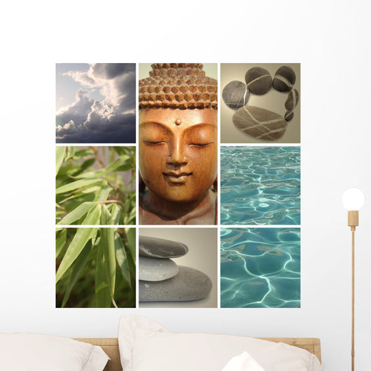 Zen Buddha Collage Wall Decal