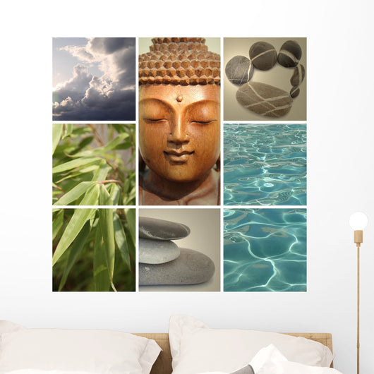 Zen Buddha Collage Wall Decal