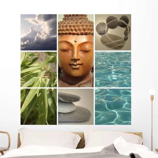 Zen Buddha Collage Wall Decal