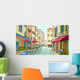 Street Facades Old Houses Wall Decal Design 2