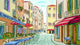 Street Facades Old Houses Wall Decal Design 2