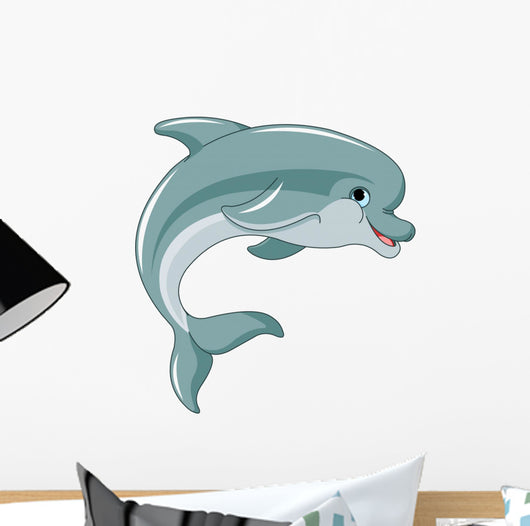 Jumping Dolphin Wall Decal