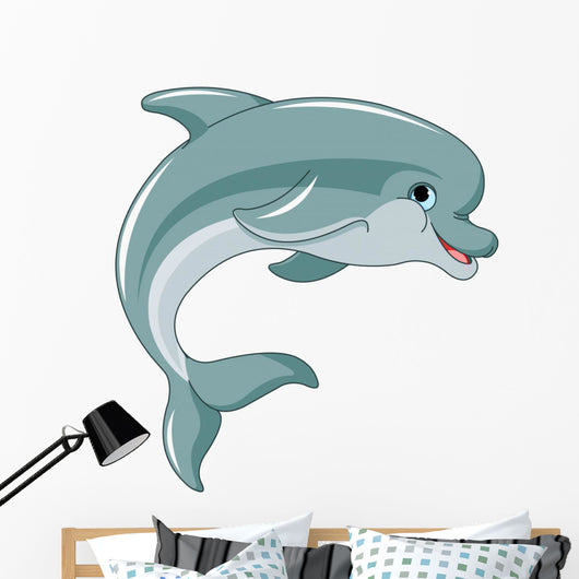 Jumping Dolphin Wall Decal