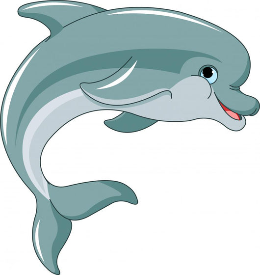Jumping Dolphin Wall Decal