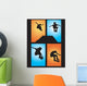 Skater Air Silhouettes Wall Decal