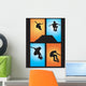 Skater Air Silhouettes Wall Decal